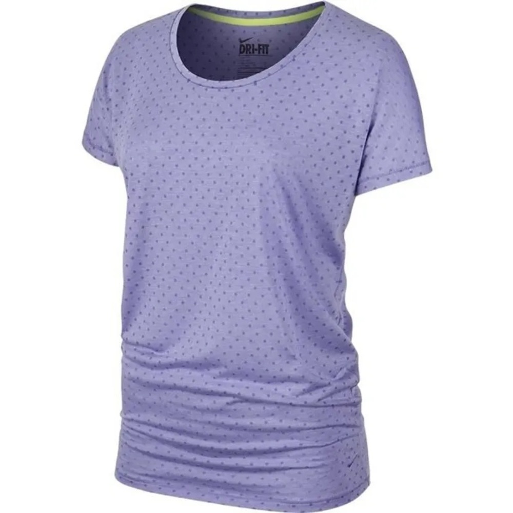 NWT. Nike. Training Boyfriend T-Shirt. Purple Haze Dot. Size S/M.